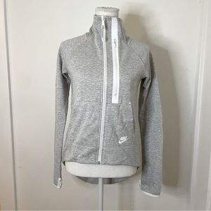 NWOT Nike Front Zip Heather Gray Athletic Jacket, Sz XS